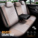 Universal Linen/Leather/Fabric Seat Cover Set 'Throne' Cream - 11-piece - suitable for Side-Air, Thumbnail 5