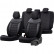 Universal Velours/Cloth Seat Cover Set 'Comfortline' Black - 11-piece