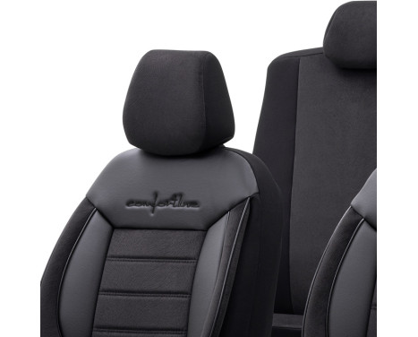 Universal Velours/Cloth Seat Cover Set 'Comfortline' Black - 11-piece, Image 4