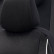 Universal Velours/Cloth Seat Cover Set 'Royal' Black + White edge - 11-piece - suitable for Side, Thumbnail 5