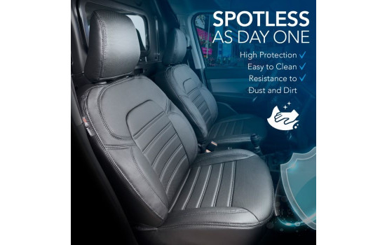 New York Design Artificial Leather Seat Cover Set 1+1 suitable for Fiat Doblo 2015-/Opel Combo -2018, Image 4