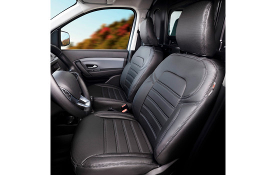 New York Design Faux Leather Seat Cover Set 2+1 suitable for Ford Transit Custom 2023-, Image 2