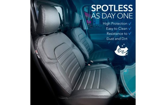 New York Design Faux Leather Seat Cover Set 2+1 suitable for Maxus E-Deliver 9 2020-, Image 5