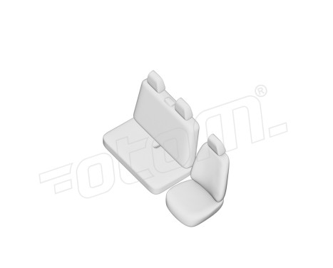 New York Design Faux Leather Seat Cover Set 2+1 suitable for Nissan Townstar 2021-, Image 7