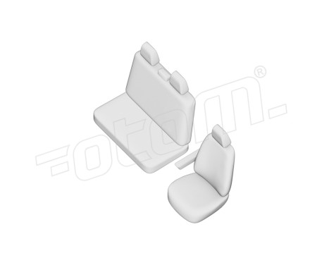 New York Design Faux Leather Seat Cover Set 2+1 suitable for Peugeot Boxer 2020-, Image 7