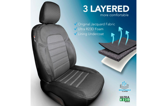 Original Design Fabric Seat Cover Set 1+1 suitable for Peugeot Boxer 2020-, Image 3