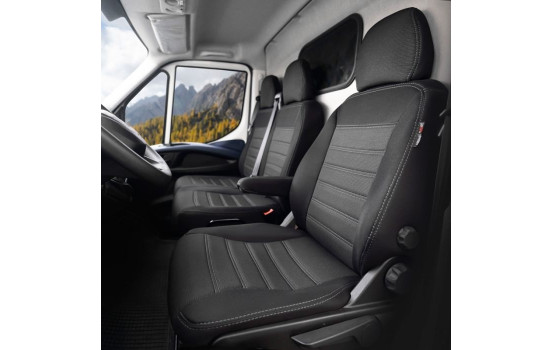Original Design Fabric Seat Cover Set 2+1 suitable for Fiat Doblo 2015-/Opel Combo 2012-2018, Image 2