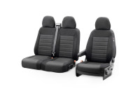 Original Design Fabric Seat Cover Set 2+1 suitable for Ford Transit 2014- (with armrest in bench)