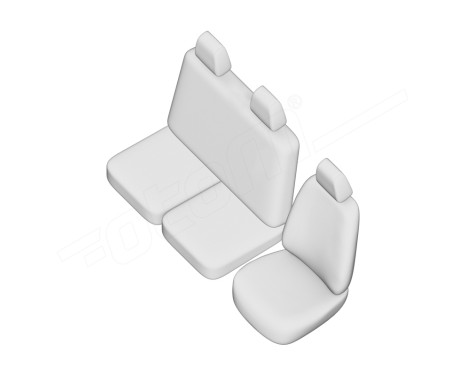 Original Design Fabric Seat Cover Set 2+1 suitable for Ford Transit Custom 2023-, Image 7