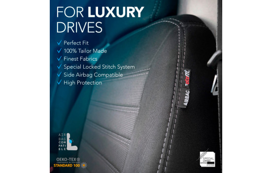 Original Design Fabric Seat Cover Set 2+1 suitable for Nissan Townstar 2021-, Image 4