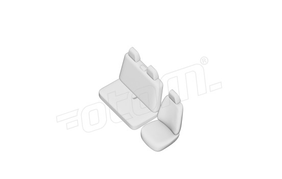 Original Design Fabric Seat Cover Set 2+1 suitable for Nissan Townstar 2021-, Image 7