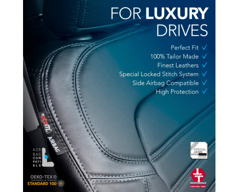 otoM New York Design Faux Leather Seat Cover Set 1+1 suitable for Volkswagen Transporter T7 2024-, Image 4