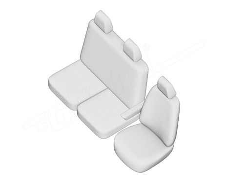 otoM New York Design Faux Leather Seat Cover Set 2+1 suitable for Volkswagen Transporter T7 2024- (arm, Image 7