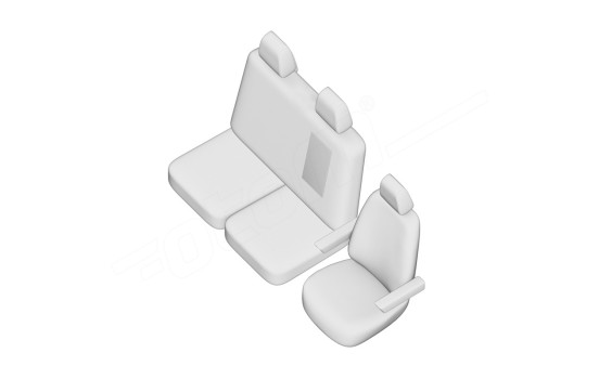 otoM Original Design Fabric Seat Cover Set 2+1 suitable for Volkswagen Transporter T7 2024-, Image 7