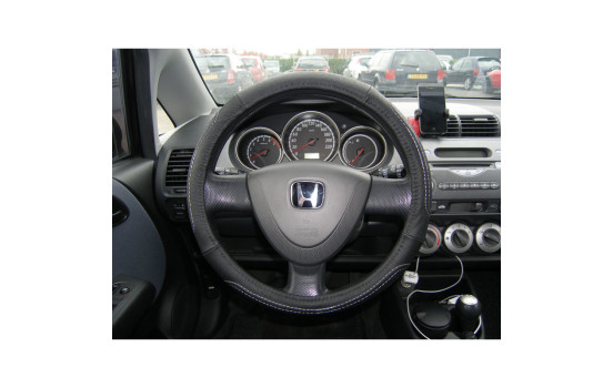 AtuStyle Steering Wheel Cover Luxury Black Artificial Leather, Image 2