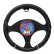 AutoStyle Steering Wheel Cover Black/Chrome, Thumbnail 2