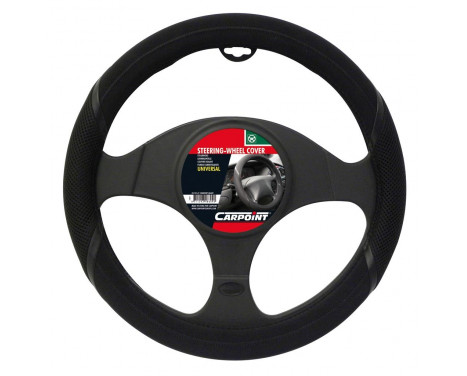 Carpoint Steering Wheel Cover Black Comfort