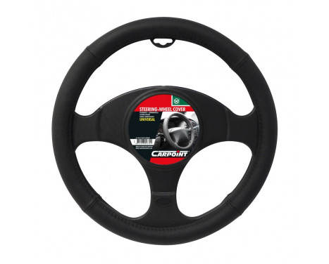 Carpoint Steering Wheel Cover Black Leatherlook