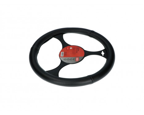 Carpoint Steering Wheel Cover Black Leatherlook, Image 2