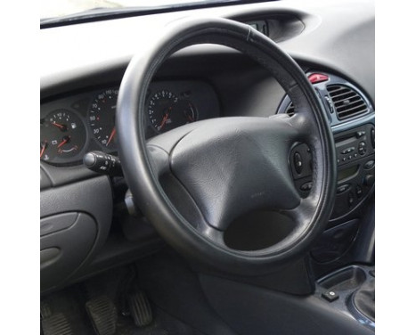 Carpoint Steering Wheel Cover Black Leatherlook, Image 3