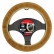 Carpoint Steering Wheel Cover Natural Sheepskin