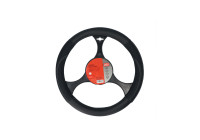 Carpoint Steering wheel cover PU Leather black 37-39cm