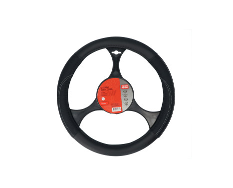 Carpoint Steering wheel cover PU Leather black 37-39cm