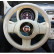 Simoni Racing Steering Wheel Cover 500 White Faux Leather, Thumbnail 2