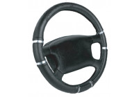 Simoni ​Racing Steering Wheel Cover Black/Chrome Artificial Leather