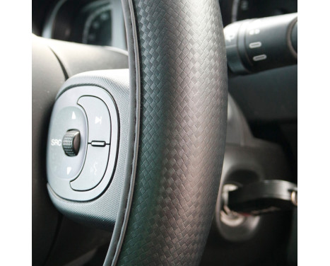 Simoni Racing Steering Wheel Cover Carbon-Look - 37-39cm - Black, Image 2