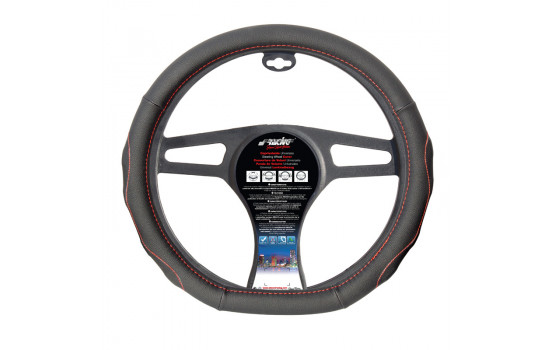 Simoni Racing Steering Wheel Cover Compe Flat Bottom Black/Red