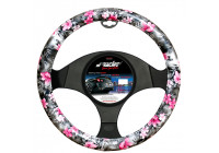 Simoni Racing Steering Wheel Cover Flower Black/Pink