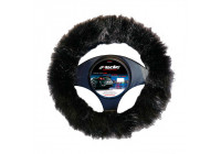 Simoni Racing Steering Wheel Cover Fluffy Fur Black