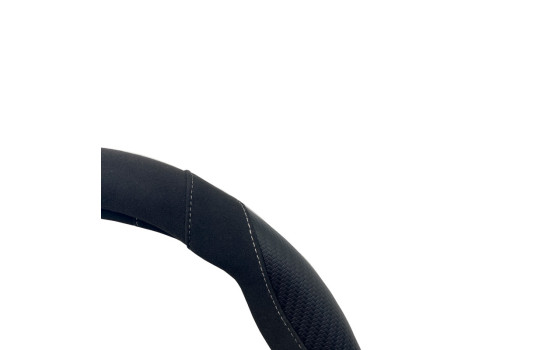 Simoni Racing Steering wheel cover Good Vibe G - 37-39cm - Black Eco-Leather, Microfiber, Carbon look, Gray, Image 2