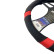 Simoni Racing Steering wheel cover Good Vibe R - 37-39cm - Black Eco-Leather, Microfiber, Carbon look, Red A, Thumbnail 3