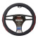 Simoni Racing Steering wheel cover Pretty Black - 37-39cm - Black Eco-Leather
