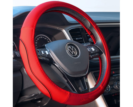 Simoni Racing Steering wheel cover Pretty Red - 37-39cm - Red Eco-Leather, Image 2
