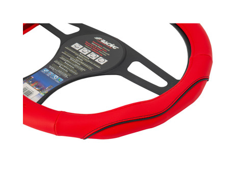Simoni Racing Steering wheel cover Pretty Red - 37-39cm - Red Eco-Leather, Image 3