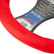 Simoni Racing Steering wheel cover Pretty Red - 37-39cm - Red Eco-Leather, Thumbnail 4
