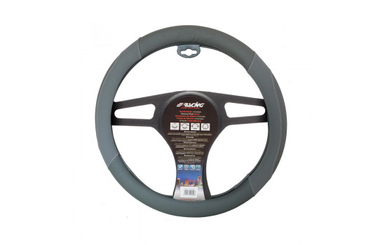 Simoni Racing Steering Wheel Cover Shammy Gray Faux Leather