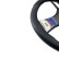 Simoni Racing Steering Wheel Cover Sporty - 37-39cm - Black Eco-Leather, Microfiber, Carbon look Blue 12 hours, Thumbnail 3