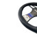 Simoni Racing Steering Wheel Cover Sporty - 37-39cm - Black Eco-Leather, Microfiber, Carbon look Yellow 12 hours, Thumbnail 3