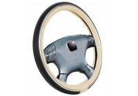 Simoni ​Racing Steering Wheel Cover Trophy 6 Black/Cream Artificial Leather