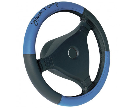 Simoni Racing Steering Wheel Cover Trophy Blue/Black Artificial Leather