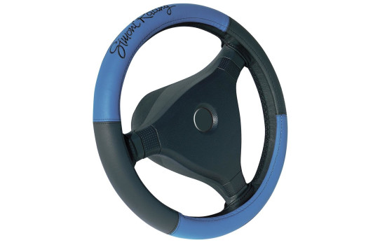 Simoni Racing Steering Wheel Cover Trophy Blue/Black Artificial Leather