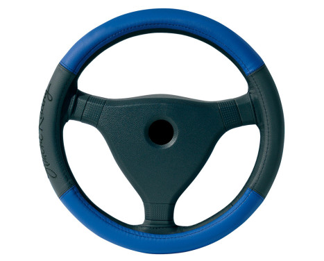 Simoni Racing Steering Wheel Cover Trophy Blue/Black Artificial Leather, Image 2