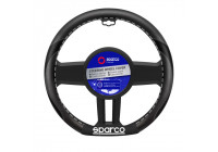 Sparco SPC-Line Steering wheel cover 'Flat Bottom' Black Peugeot