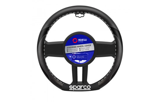 Sparco SPC-Line Steering wheel cover 'Flat Bottom' Black Peugeot