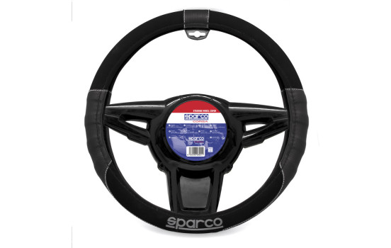 Sparco Steering wheel cover Sport 3 Flat Bottom Black/Grey, Image 2