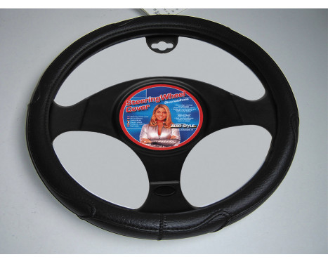 Universal steering wheel cover - 37-39cm - Black PVC Anti-Slip